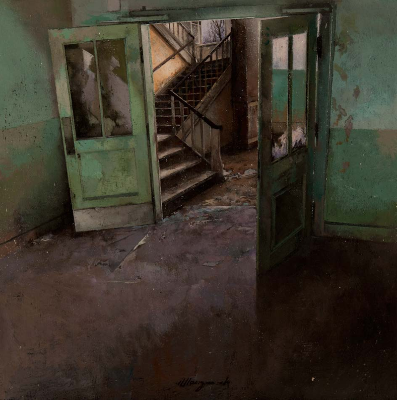 Illustration for article titled Post-apocalyptic paintings of abandoned buildings